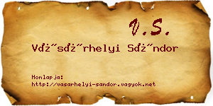 Vásárhelyi Sándor névjegykártya